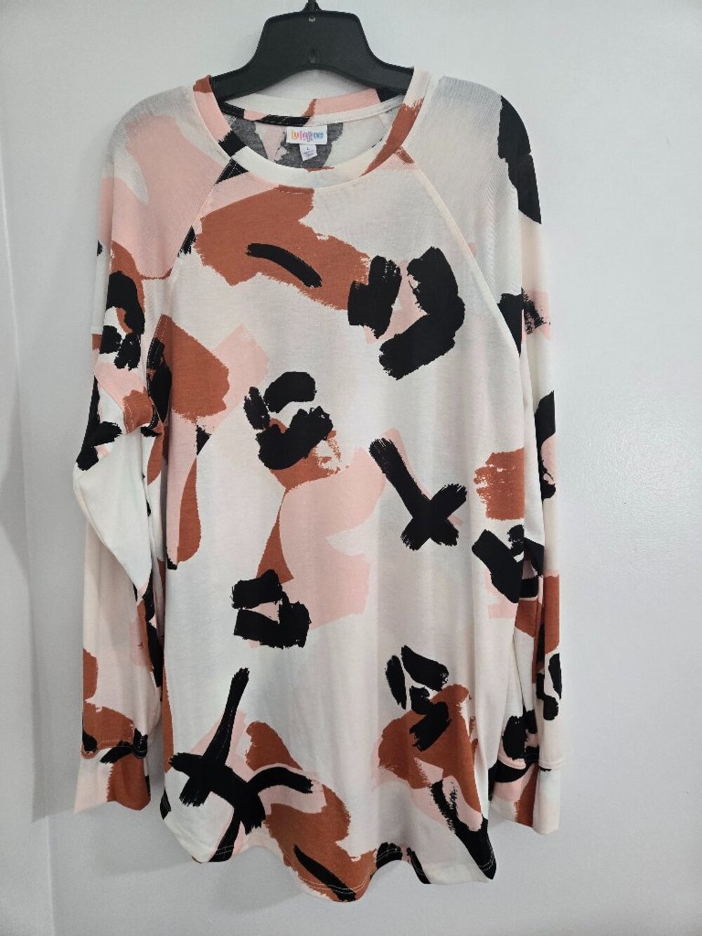 LuLaRoe Erin Unisex Long Sleeve Tunic Size-L Raglan Relaxed Fit Lightweight NWT